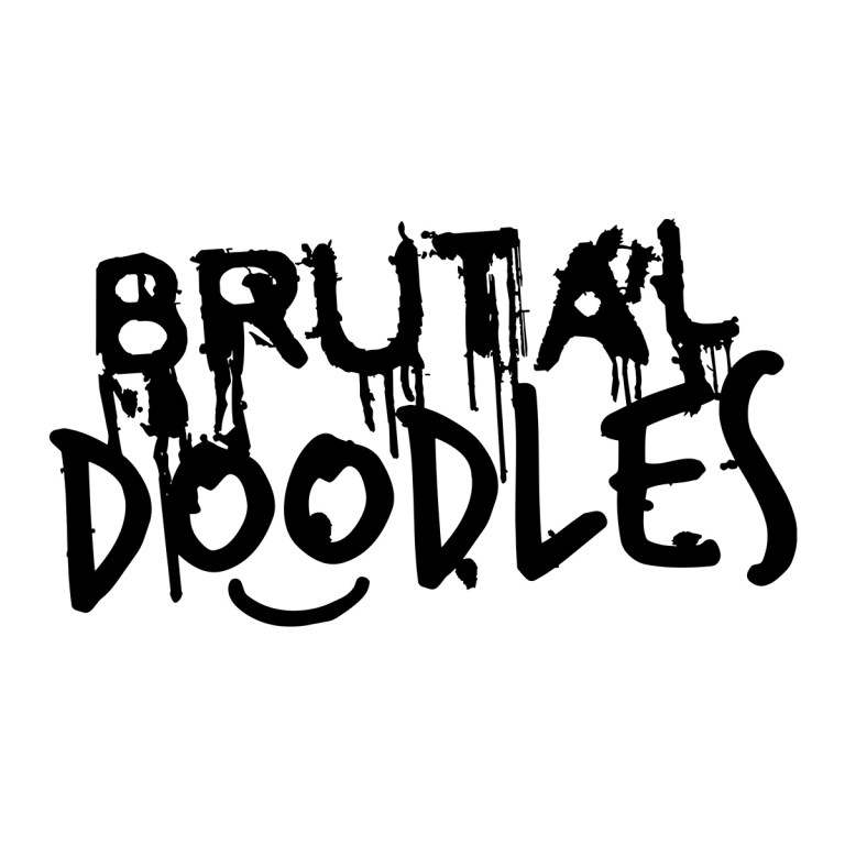 Brutal Doodles logo black text transparent 768x768